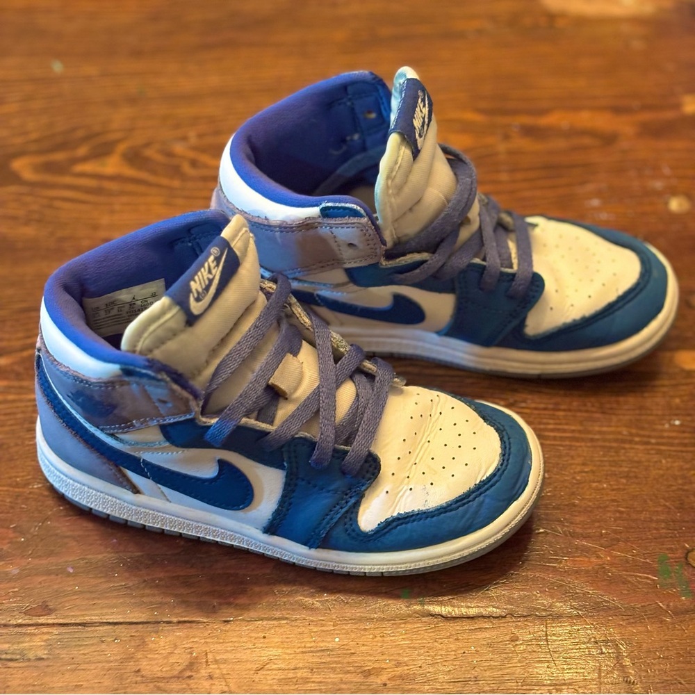 Preloved Nike Jordan 1 Retro High OG True Blue (TD) - Picture 7 of 12